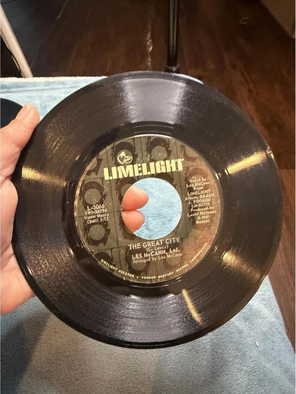 Les McCann Ltd. The Great City / Green Green Rocky Road 45 RPM Limelight Record